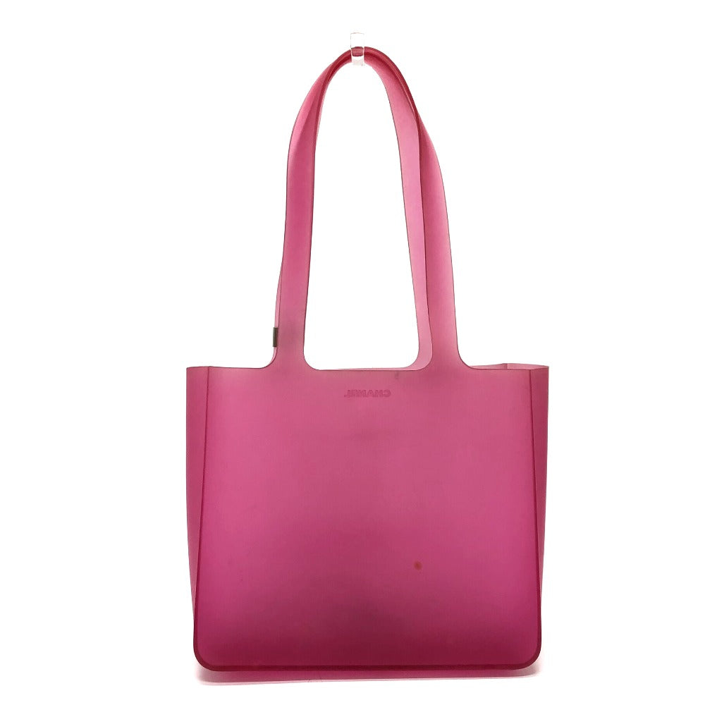 CHANEL Tote Bag rubber purple logo COCO Mark Women  