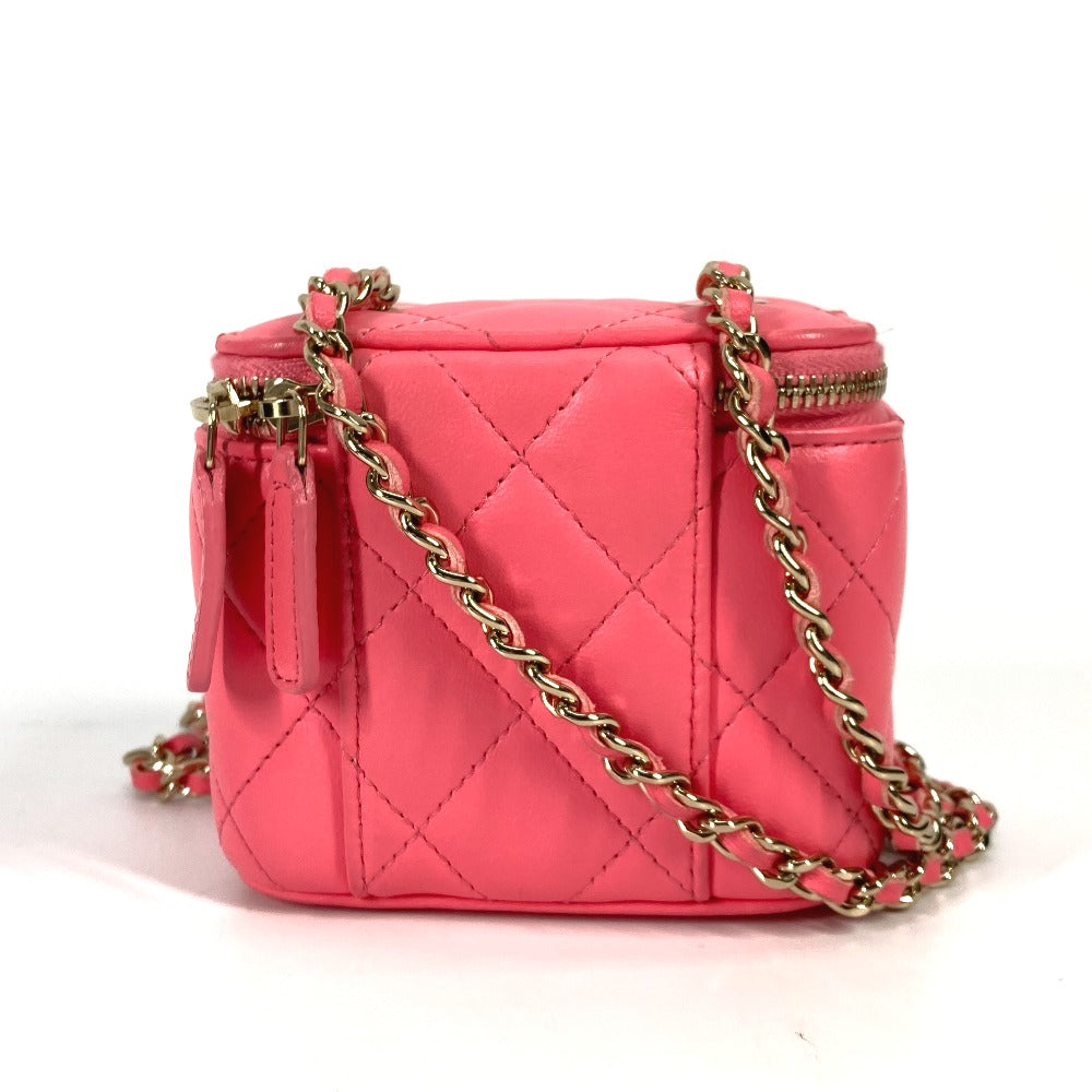 Chanel lambskin Timeless classic line vanity Pink Small Shoulder Bag