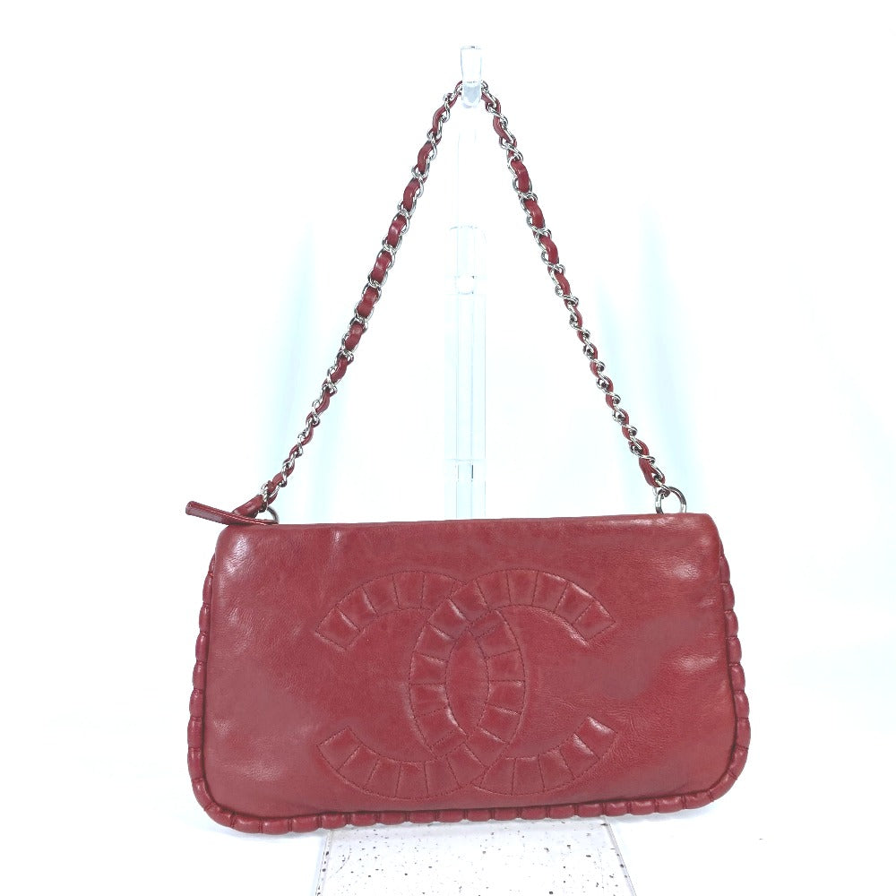 Chanel 10A Dekacoco CC Red Leather Shoulder Bag