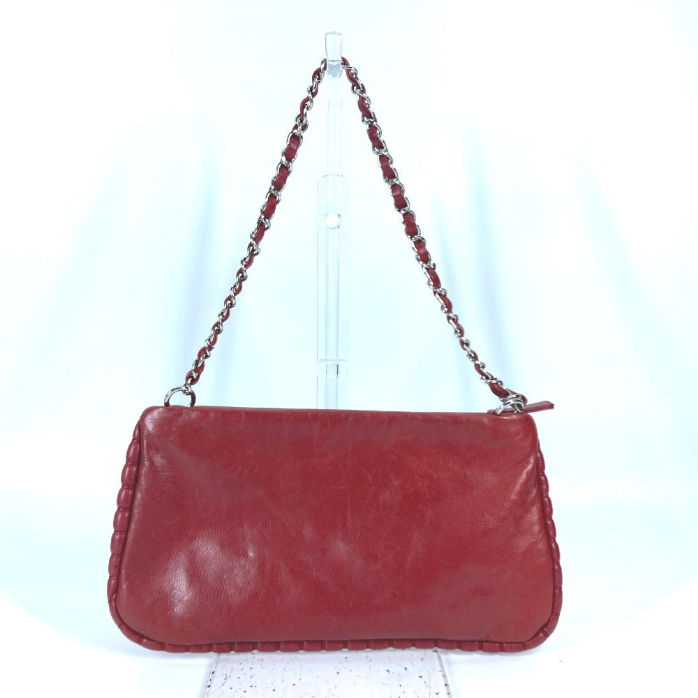 Chanel 10A Dekacoco CC Red Leather Shoulder Bag