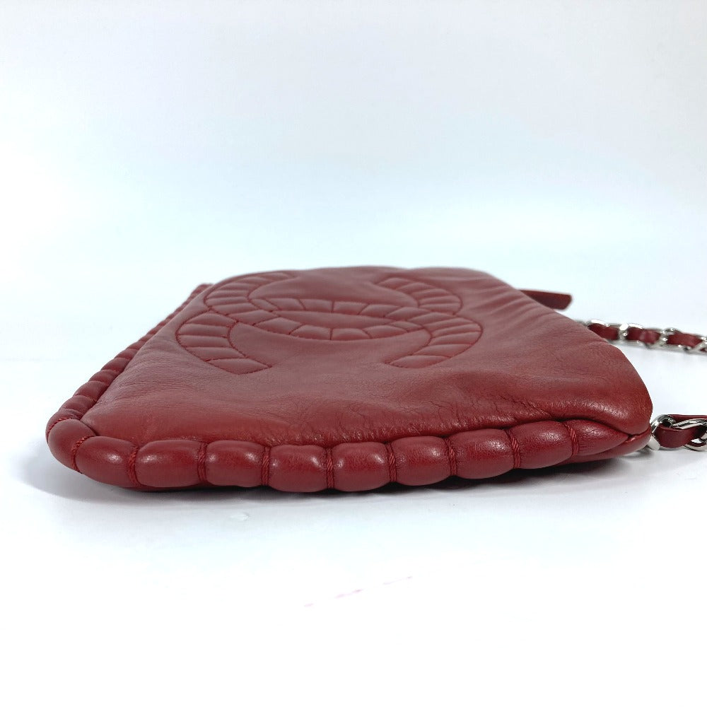 Chanel 10A Dekacoco CC Red Leather Shoulder Bag