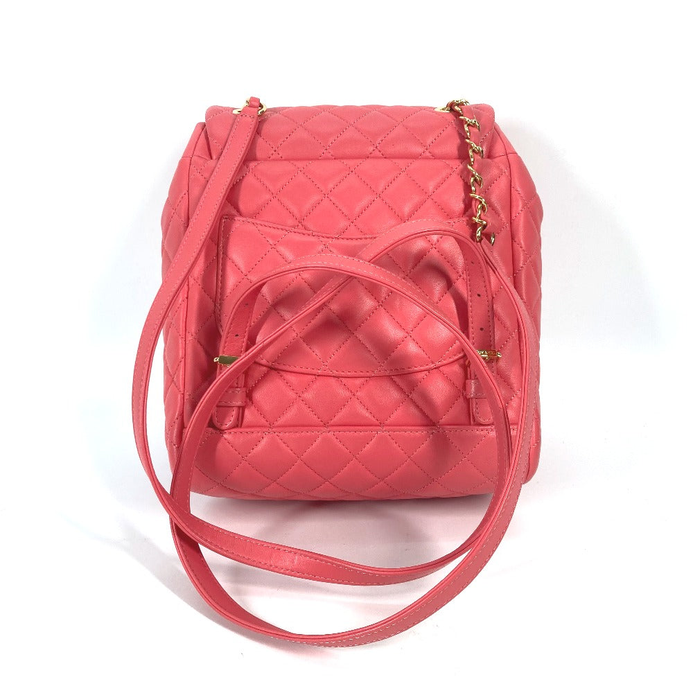 Chanel Backpack lambskin CC COCO Mark Matelasse Pink
