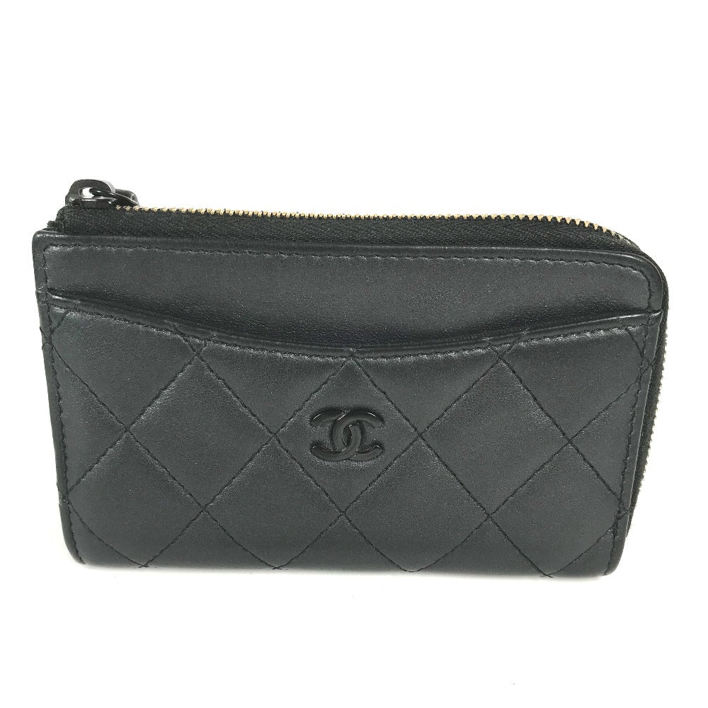 Chanel Coin So CC COCO Mark Matelasse Black Leather Handbag