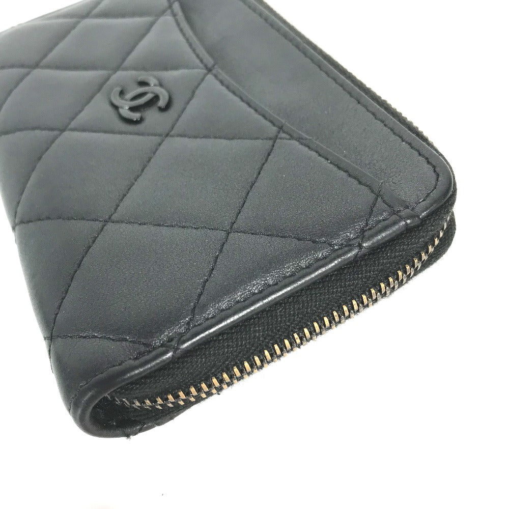 Chanel Coin So CC COCO Mark Matelasse Black Leather Handbag