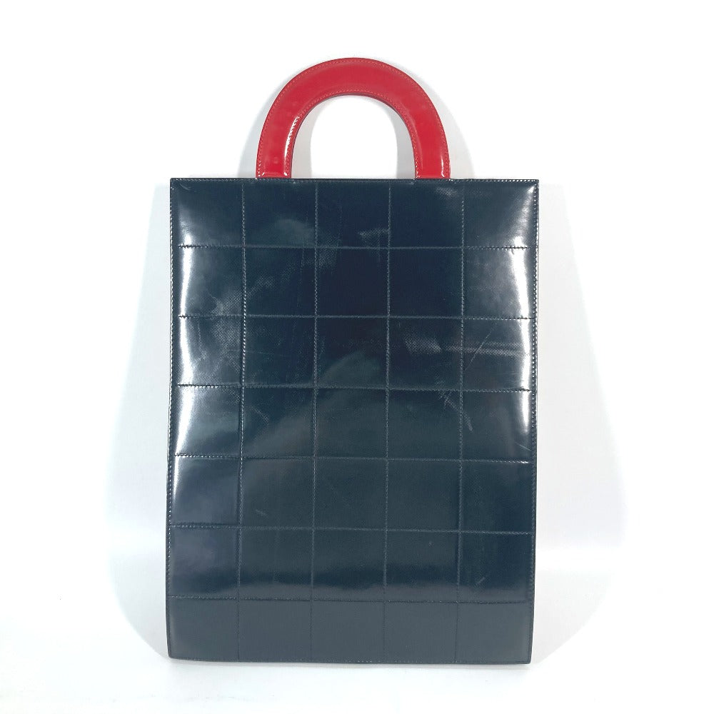 Chanel patent Vertical Mademoiselle Coco Red Leather Tote Bag