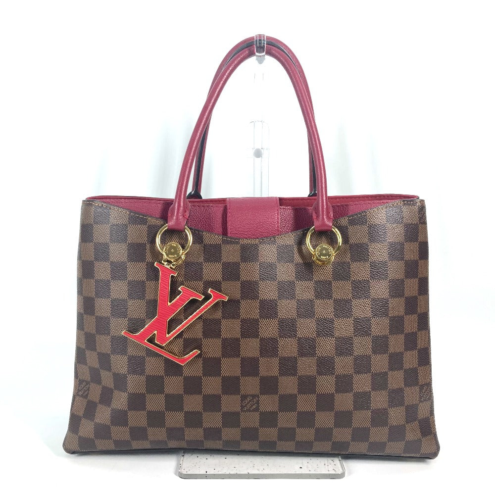 Louis Vuitton N40052 Damier Riverside Damier Charm Canvas Red Handbag