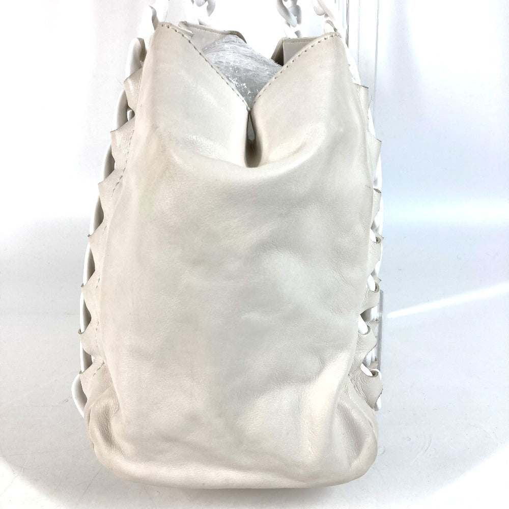 CHANEL Shoulder Bag leather white Shoulder Decacoco CC COCO Mark Women  