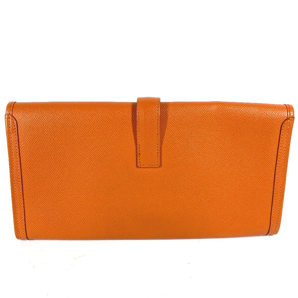 Hermes Clutch Bag Epsom Bag Jige Elan Orange Logo