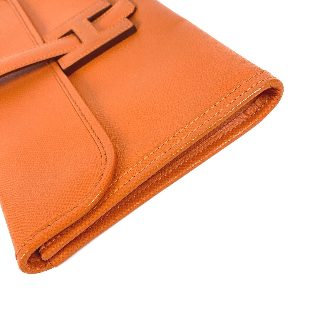 Clutch Bag Epsom Orange Bag H Jige Logo
