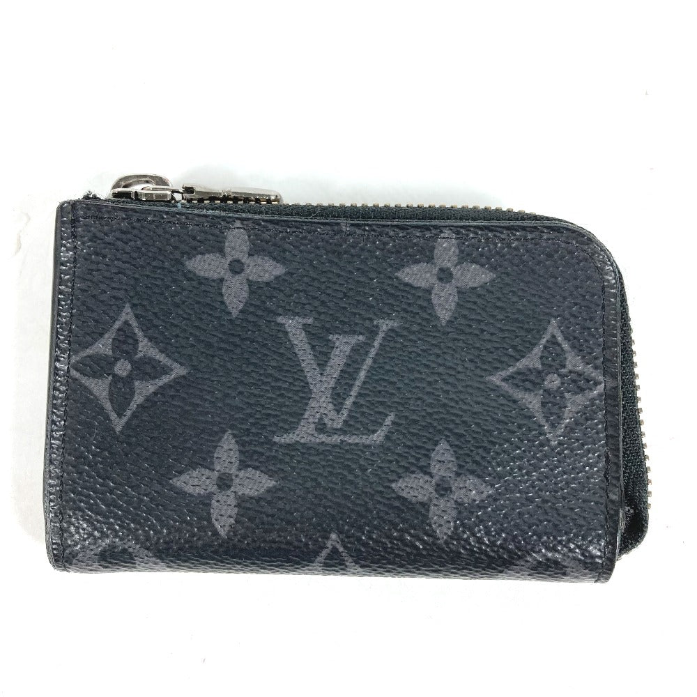 Louis Vuitton Coin Ｍ63536 Eclipse Portemone Monogram Canvas Black Handbag