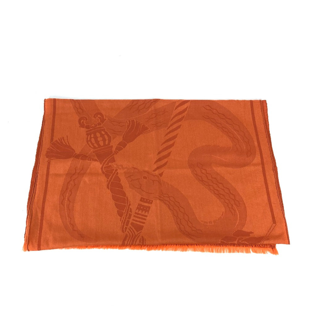 Stall Wool Orange Horse Pattern Cheval Format Large Travel Bag