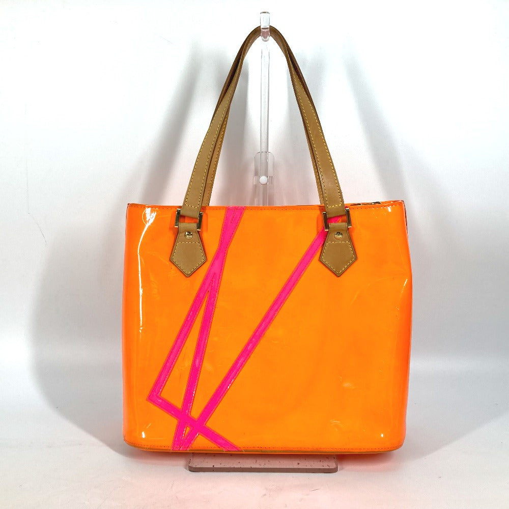 Louis Vuitton M91935 Vernis Fluo Houston Monogram Canvas Orange Shoulder Bag