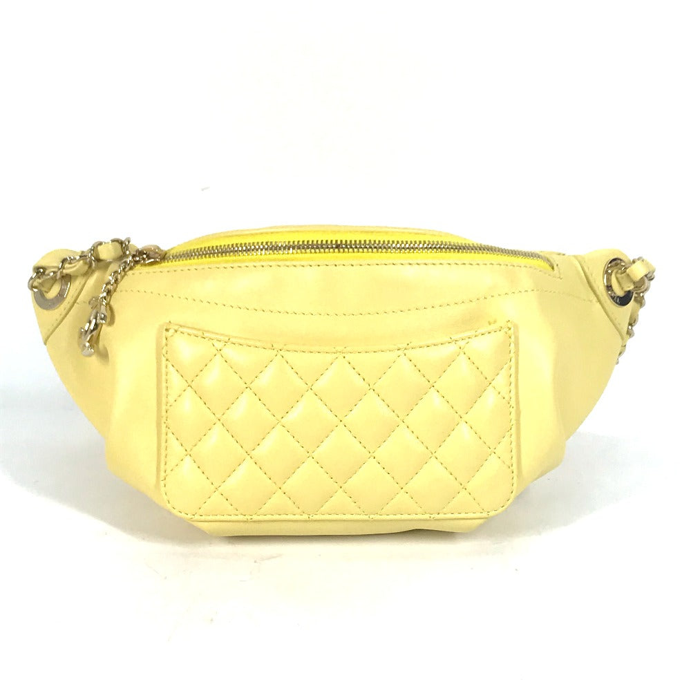 Chanel Sling lambskin yellow Belt Waist CC