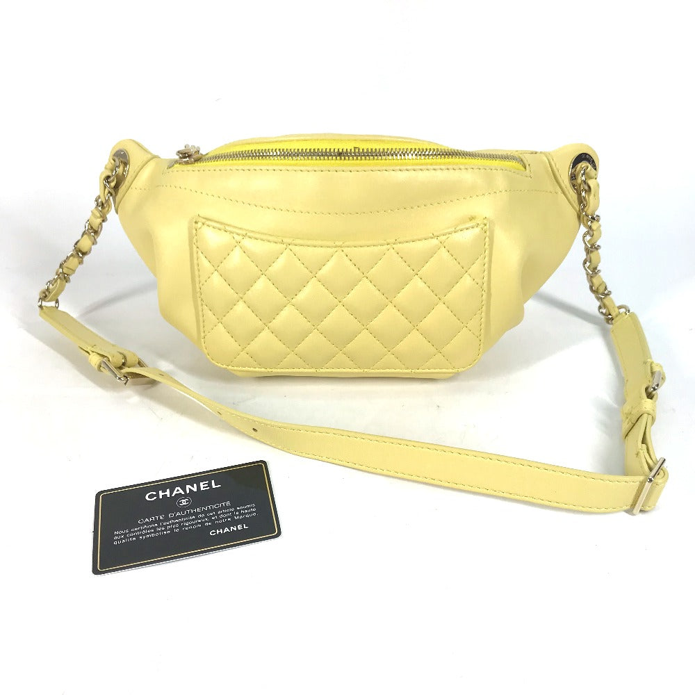 Chanel Sling lambskin yellow Belt Waist CC