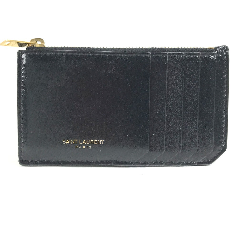 Saint Paris Coin Case Wallet Compact Wallet Leather Black Travel Bag