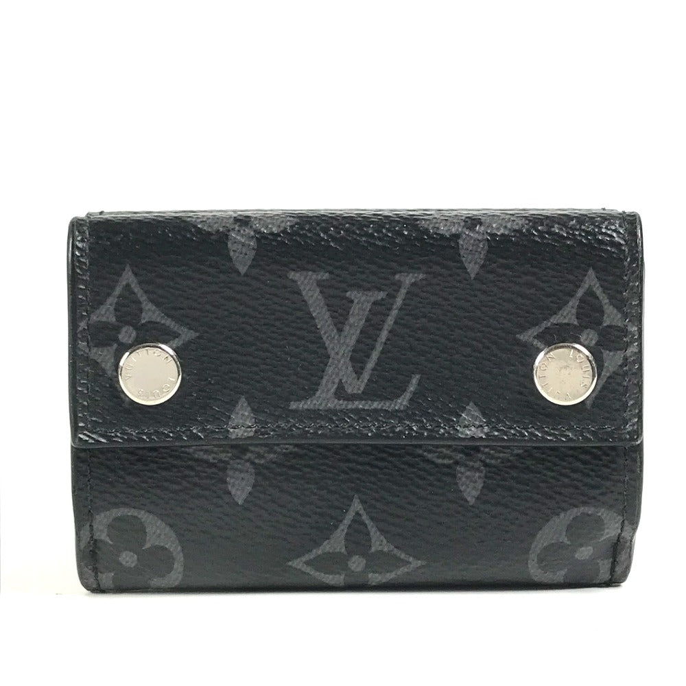 Louis Vuitton Trifold M67630 Eclipse Discovery Monogram Canvas Black Wallet Case