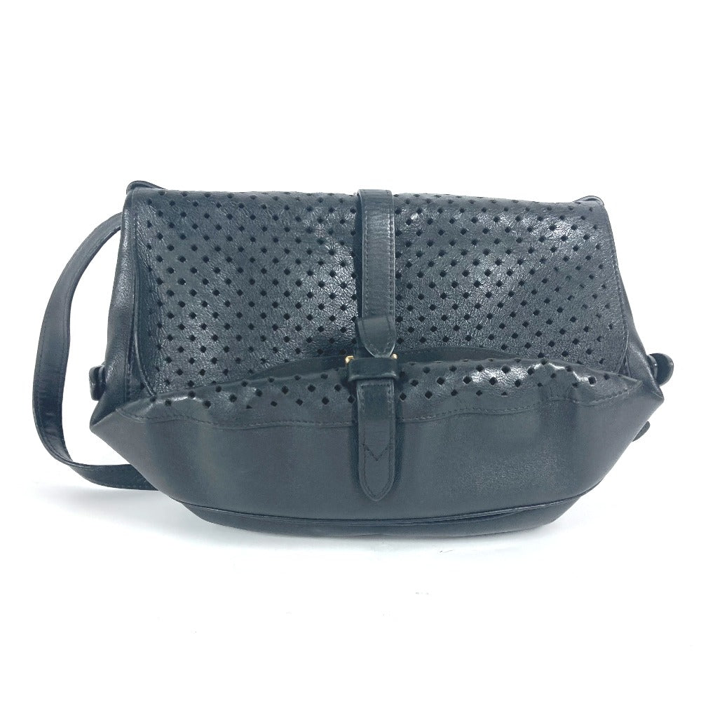 Louis Vuitton M94072 Perfo Flore Saumur30 Leather Calf Black Shoulder Bag