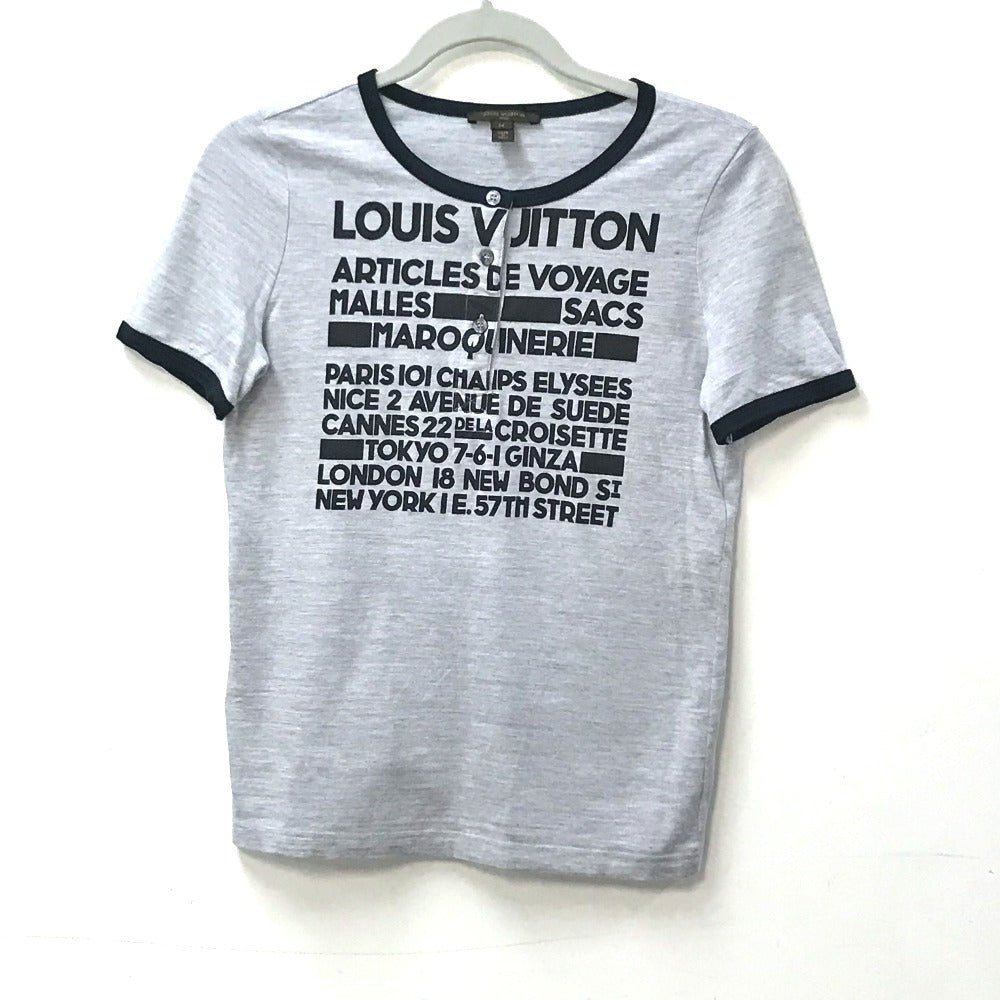 Louis Vuitton Short sleeve T-shirt Viscose M Cotton Gray Logo Apparel