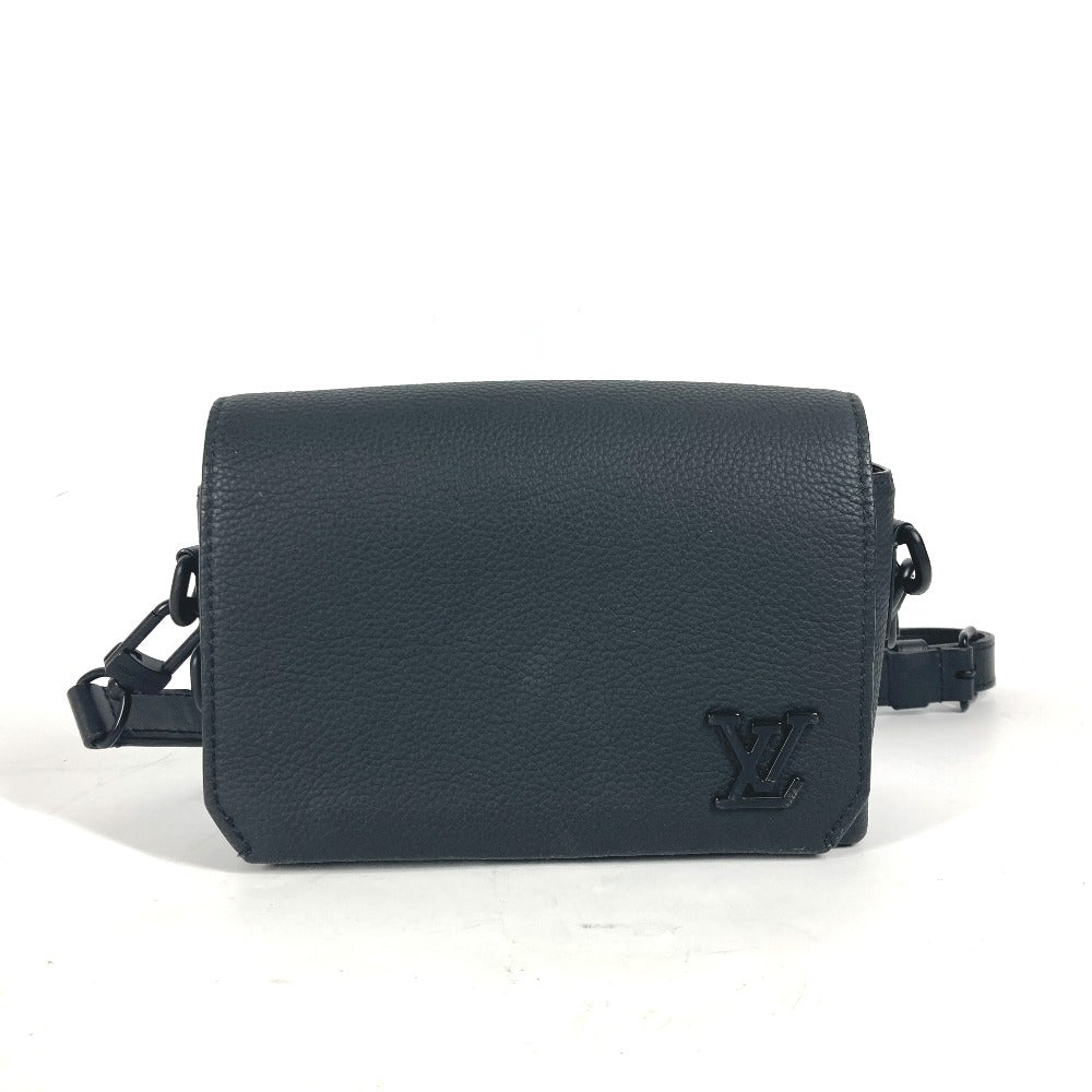 Louis Vuitton M82085 Cowhide Aerogram Fastline Wearable Leather Black Wallet Case