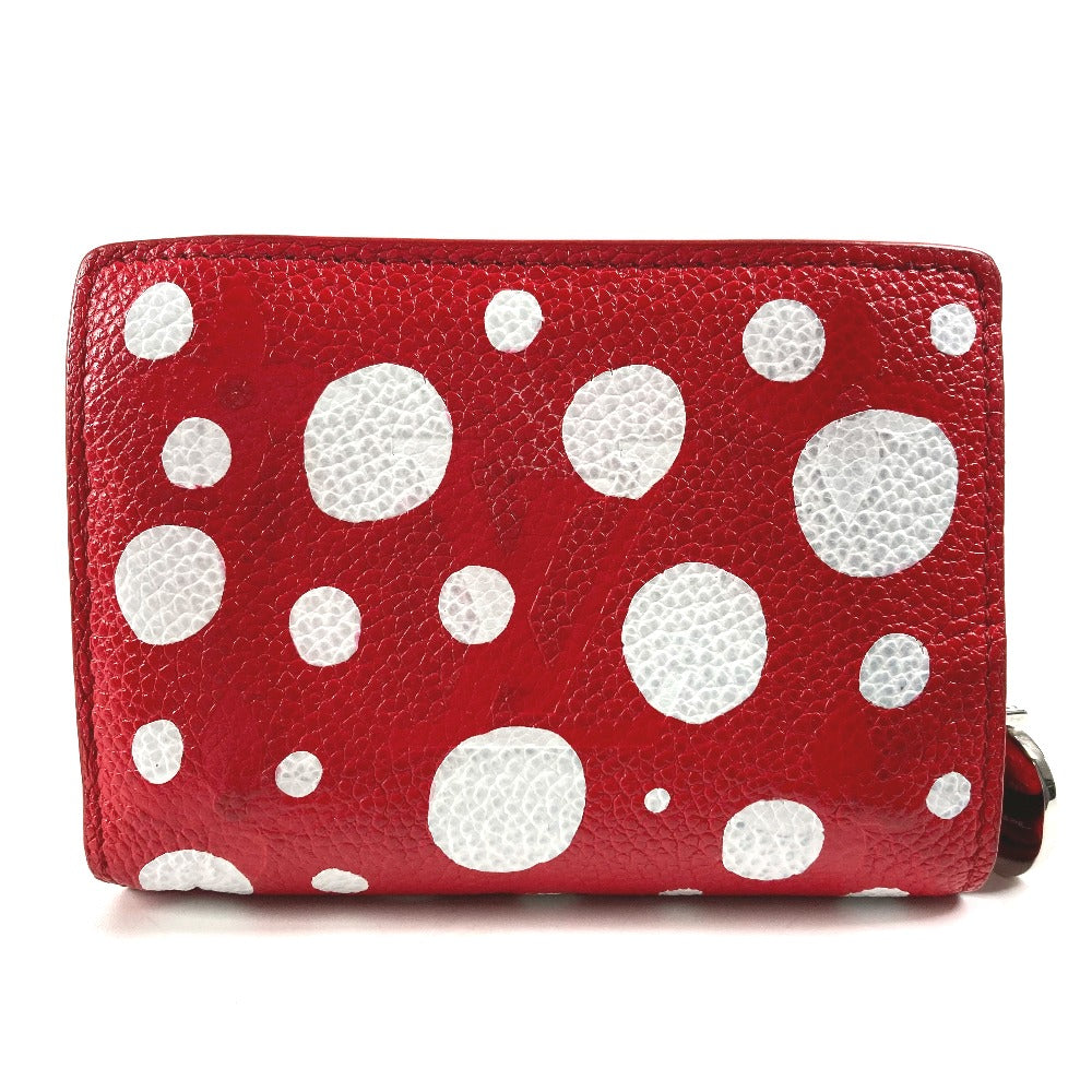 Louis Vuitton Folded M82103 Kusama Yayoi Collaboration Leather Red Wallet Case