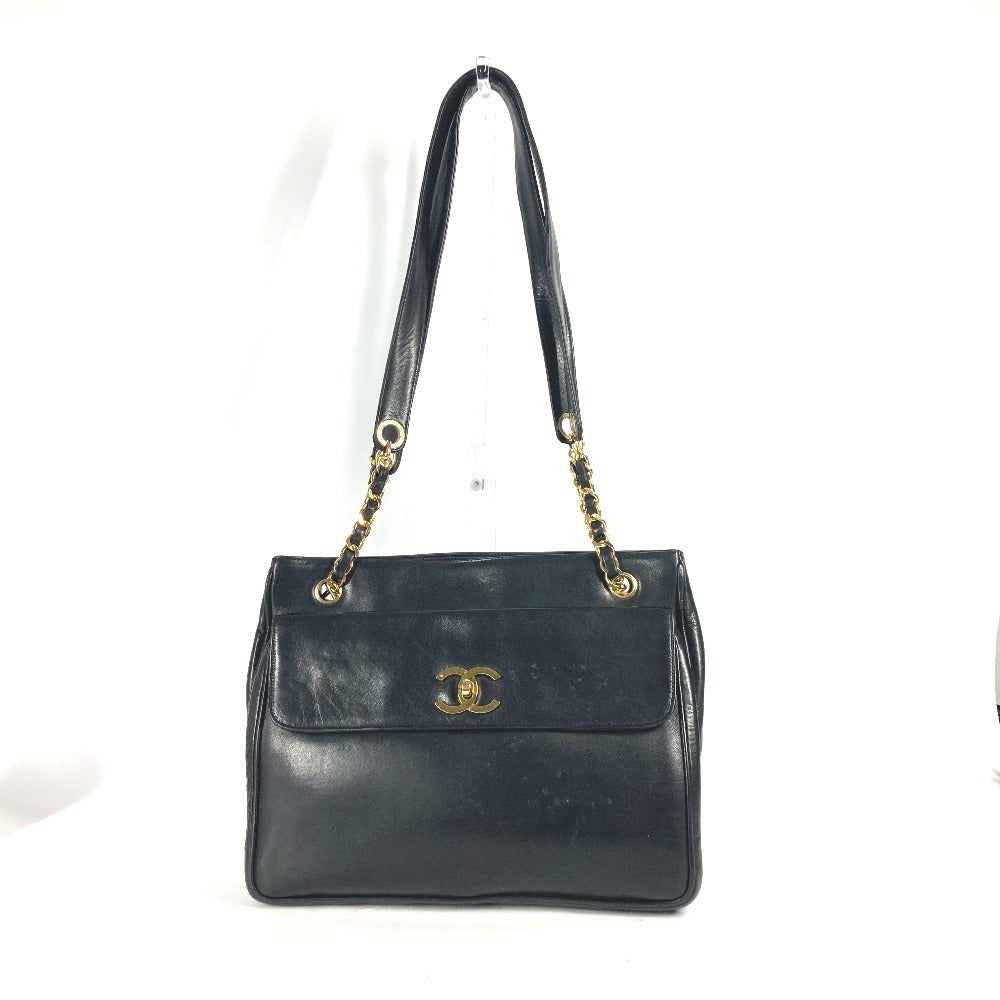Chanel lambskin CC COCO Mark Black Shoulder Bag G 7
