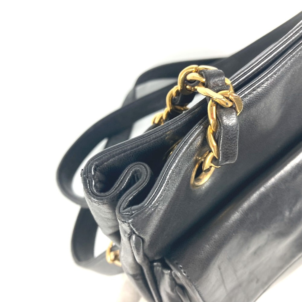 Chanel lambskin CC COCO Mark Black Shoulder Bag G 7