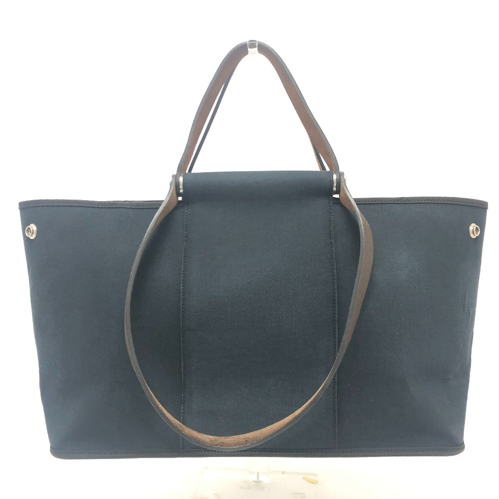 Hermes Tote Bag Kavac Elan Pm Leather Canvas Black