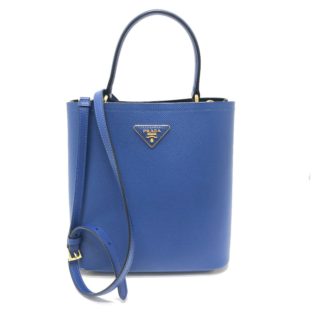 Tote Bag Saffiano Panniers Leather Blue