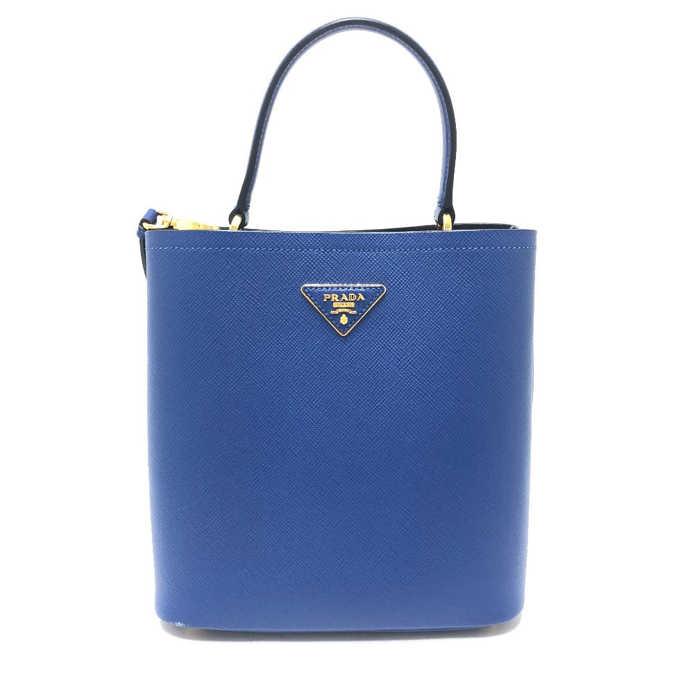 Tote Bag Saffiano Panniers Leather Blue