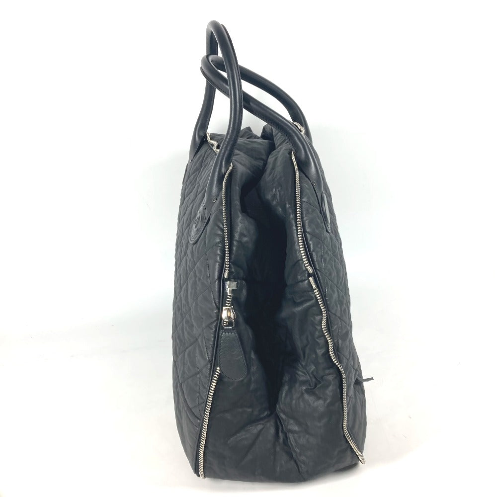 Chanel Boston Duffel Coated CC COCO Mark Black Canvas Coated Canvas Apparel