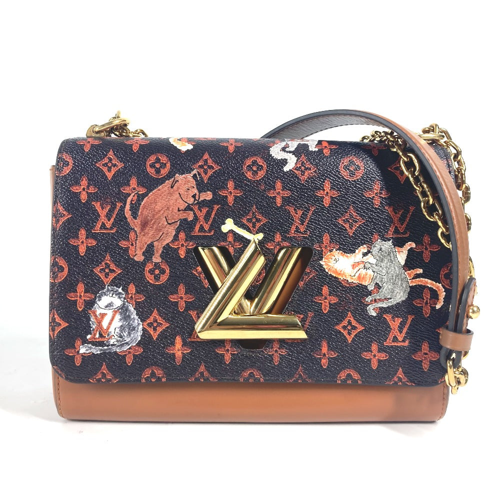 Louis Vuitton M44408 Catgram Cat Sac Twist Monogram Canvas Brown Shoulder Bag