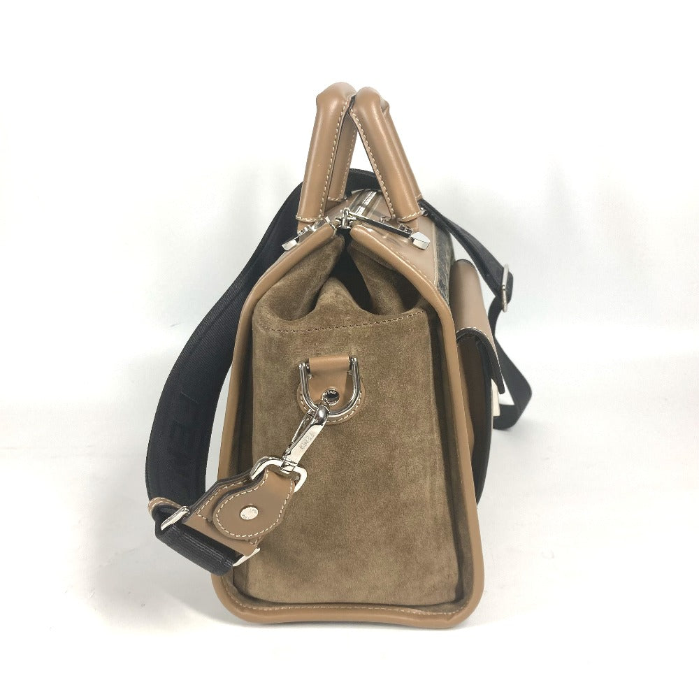Fendi Handbag 7Va571 Zucca Soft Trunk Unisex Unisex Leather Canvas Brown Travel Bag