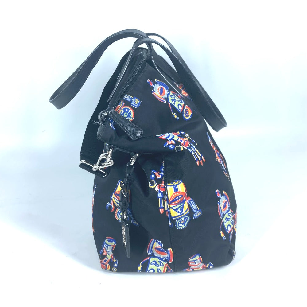 Tote Bag Shoulder Bag Crossbody Robot Mens Nylon Black Crossbody Bag