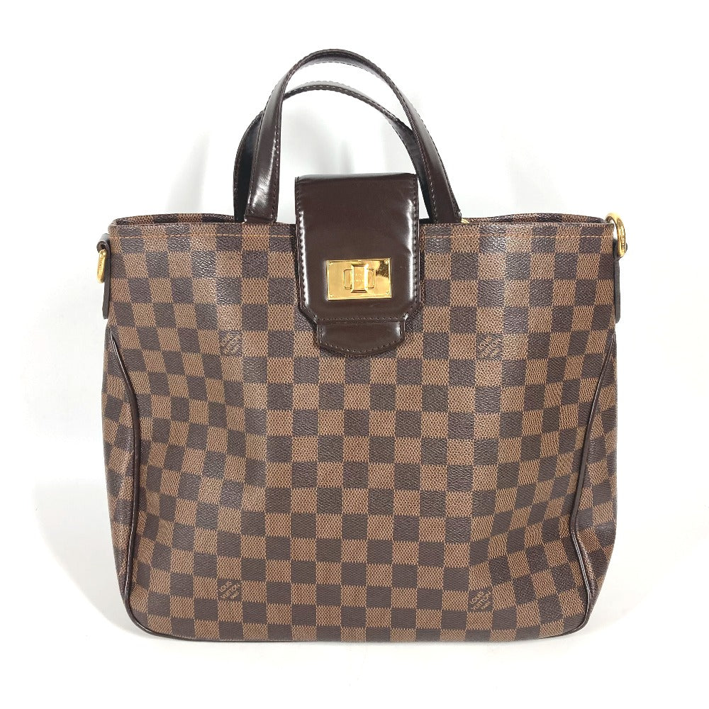 Louis Vuitton N41177 Damier Hippopotamus roseberry Canvas Brown Tote Bag