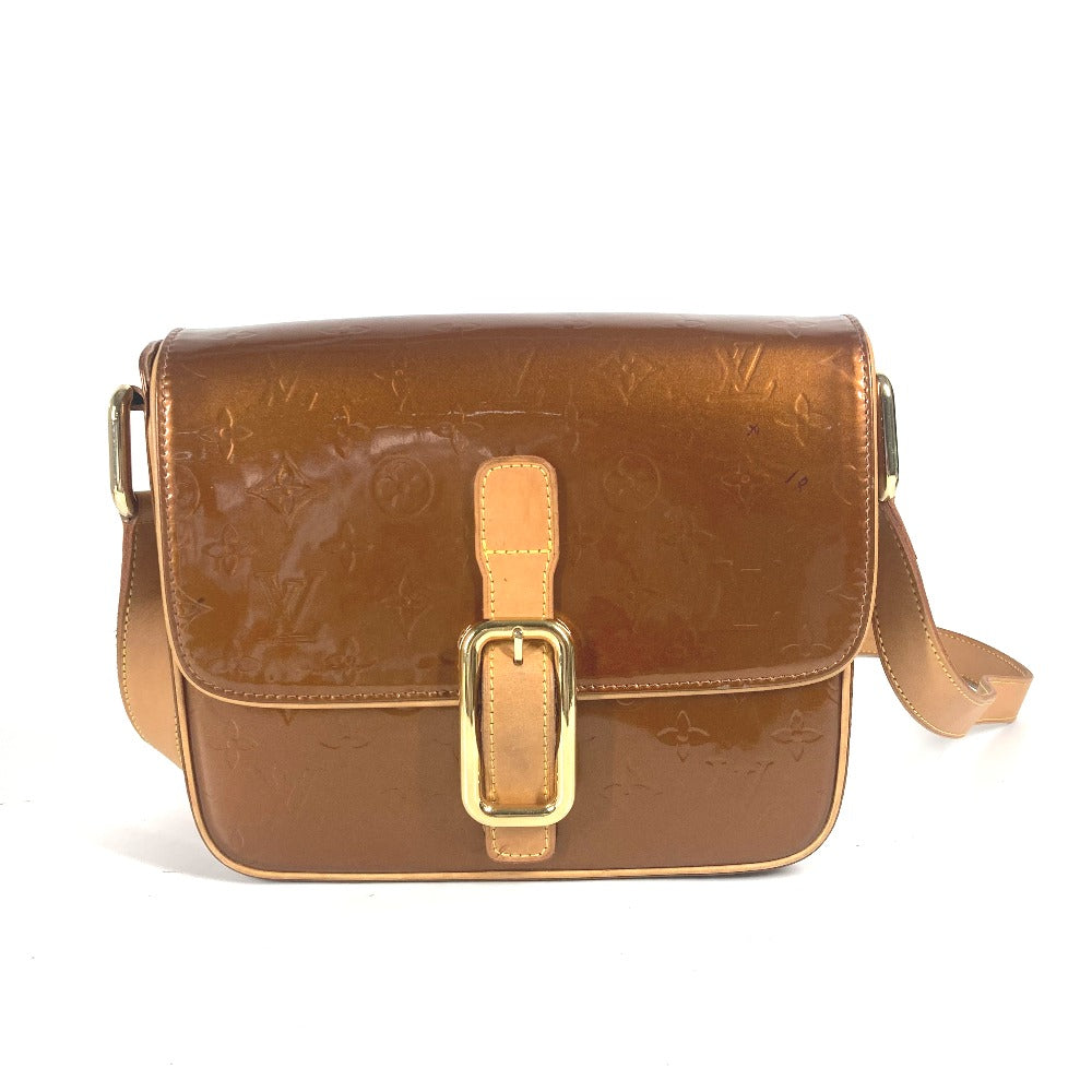 Louis Vuitton M91107 Vernis Christie GM Monogram Canvas Brown Shoulder Bag