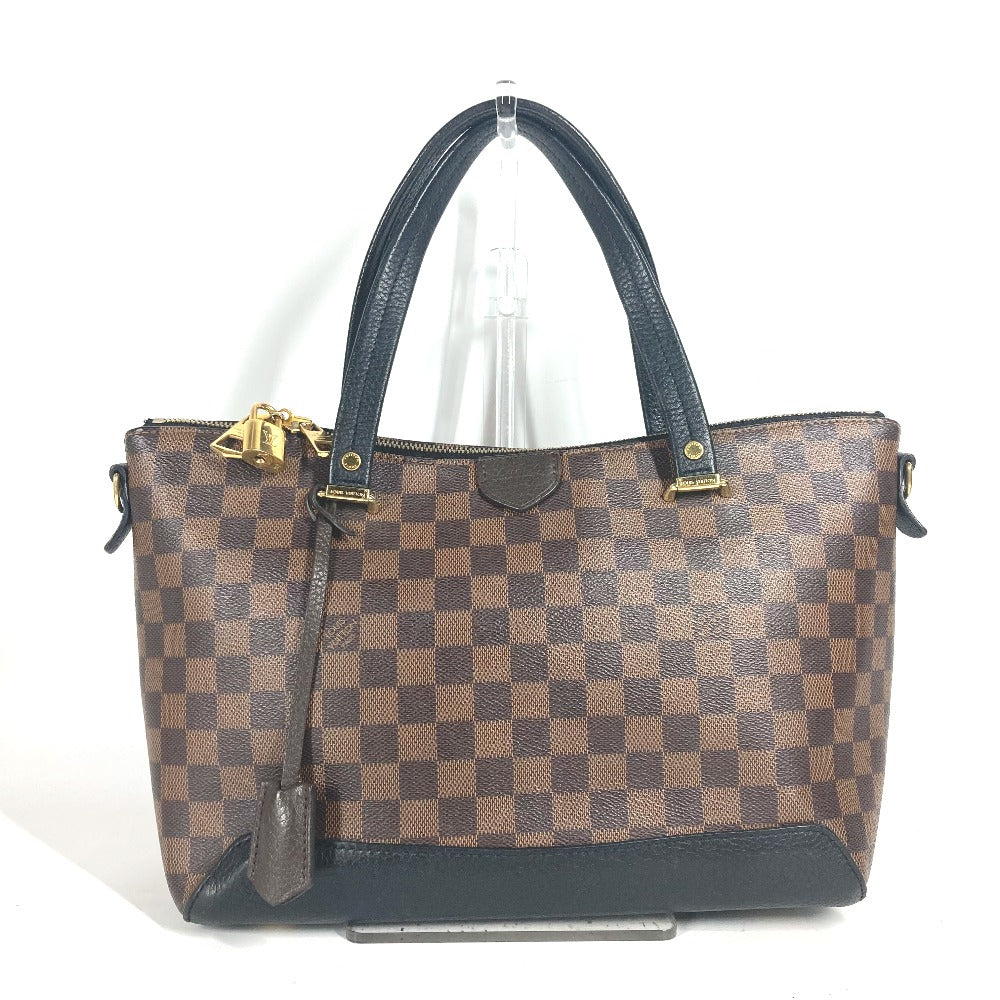 Louis Vuitton N41014 Damier Hyde Park Leather Canvas Black Shoulder Bag