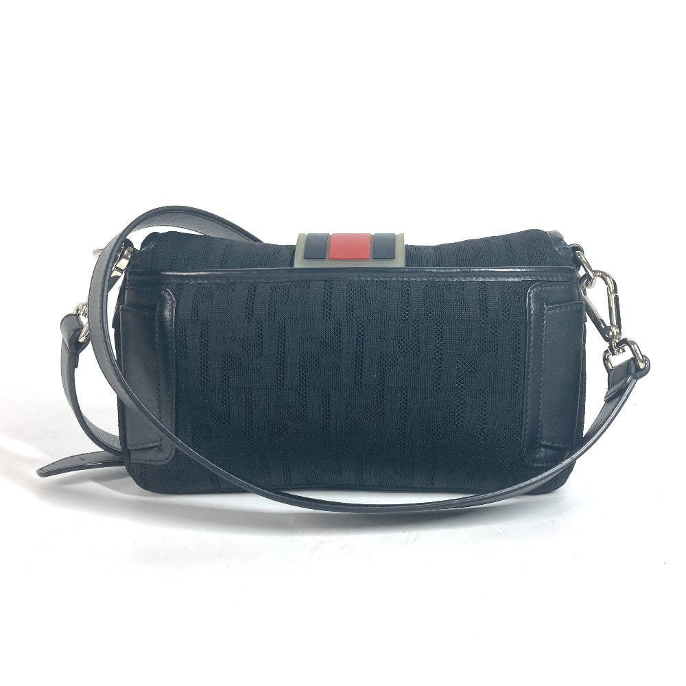 Fendi Shoulder Bag 7Va472 Mesh Rubber Mesh Mamma Mens Leather Black Bucket
