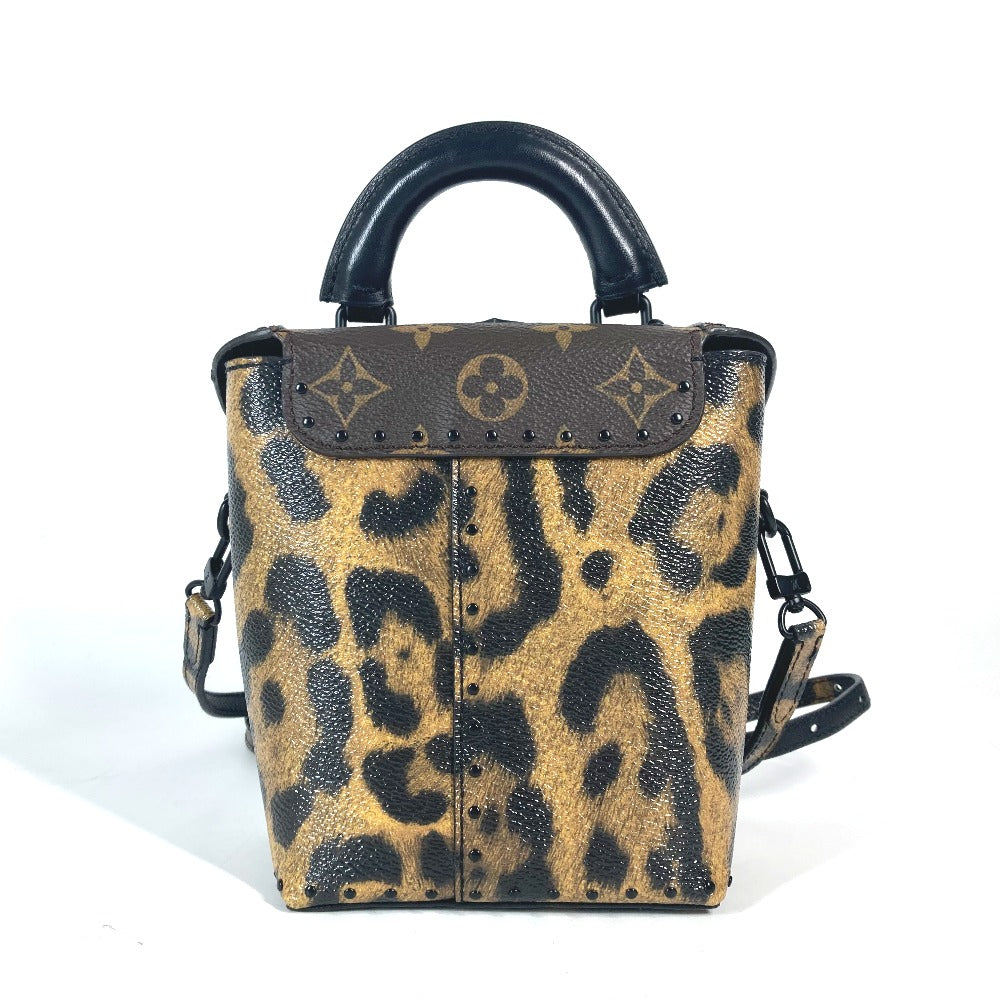 Louis Vuitton Vanity M43001 Reverse Leopard Camera Monogram Canvas Brown Handbag