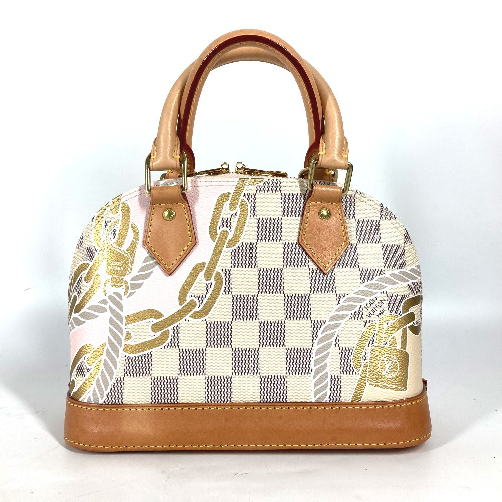 Louis Vuitton N40472 Damier Azur Damier Azur Canvas White Handbag