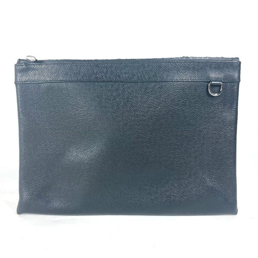 Louis Vuitton M30086 Taiga Pochette Apollo Leather Black Clutch Bag