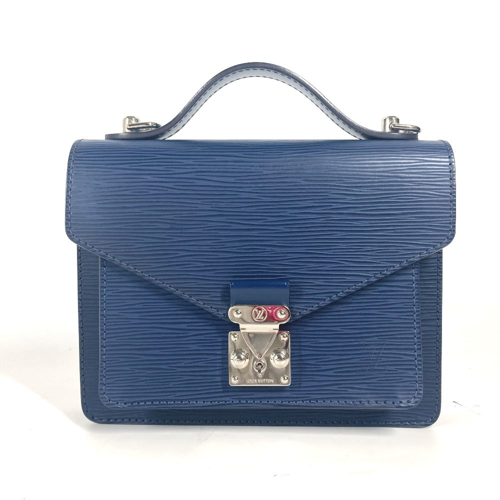 Louis Vuitton M40976 Epi Monceau BB Leather Navy Handbag