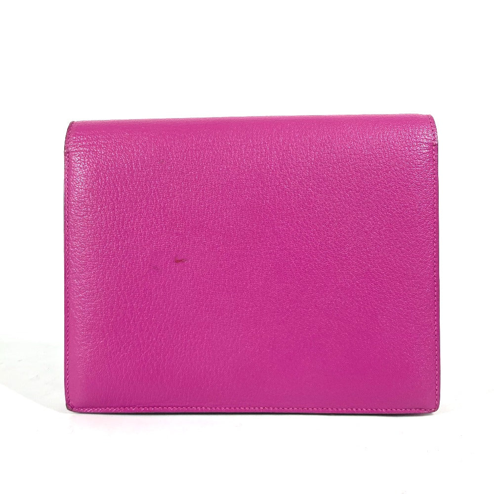 Hermes Clutch Bag Shave Veru Women Purple