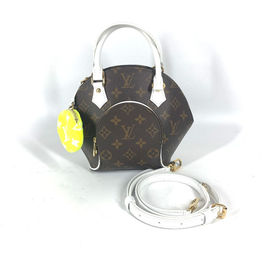 Louis Vuitton M20752 Vernis Match Ellipse MM Monogram Leather Brown Handbag
