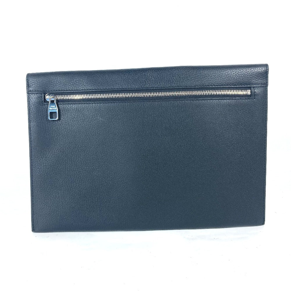 Louis Vuitton M62250 Taurillon Clemence pochette envelope Leather Black Logo Clutch Bag
