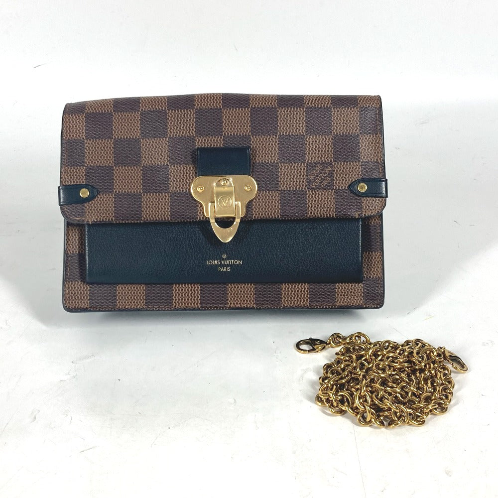 Louis Vuitton Long Purse N60221 Damier Canvas Brown Wallet Case