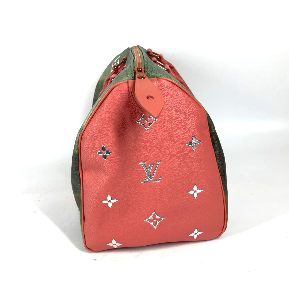 Louis Vuitton M43372 PVC Masters collection Speedy Leather Pink Handbag
