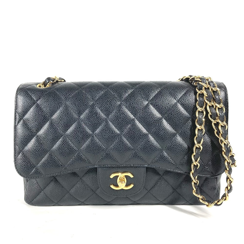 Chanel Caviar skin Matelasse 30 Quilting Black Shoulder Bag
