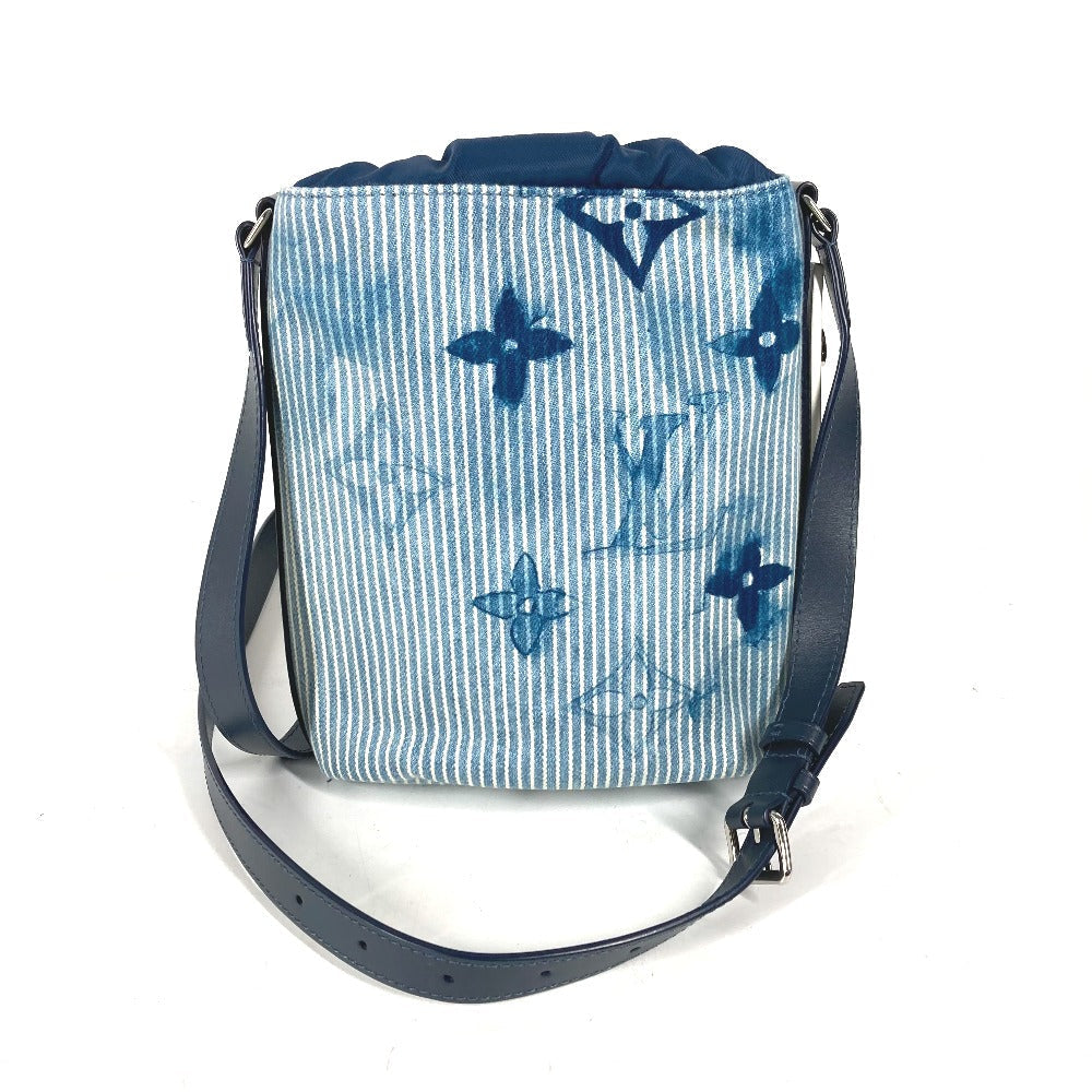 Louis Vuitton M57830 water color Sac Maran Monogram Leather Canvas Blue Shoulder Bag