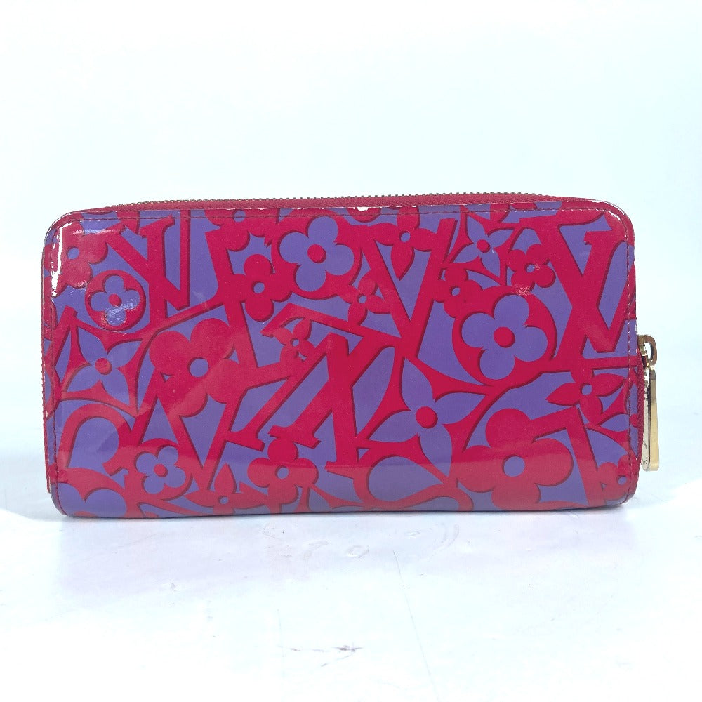 Louis Vuitton Long Purse M90123 Vernis suite Monogram Leather Patent Pink Wallet Case