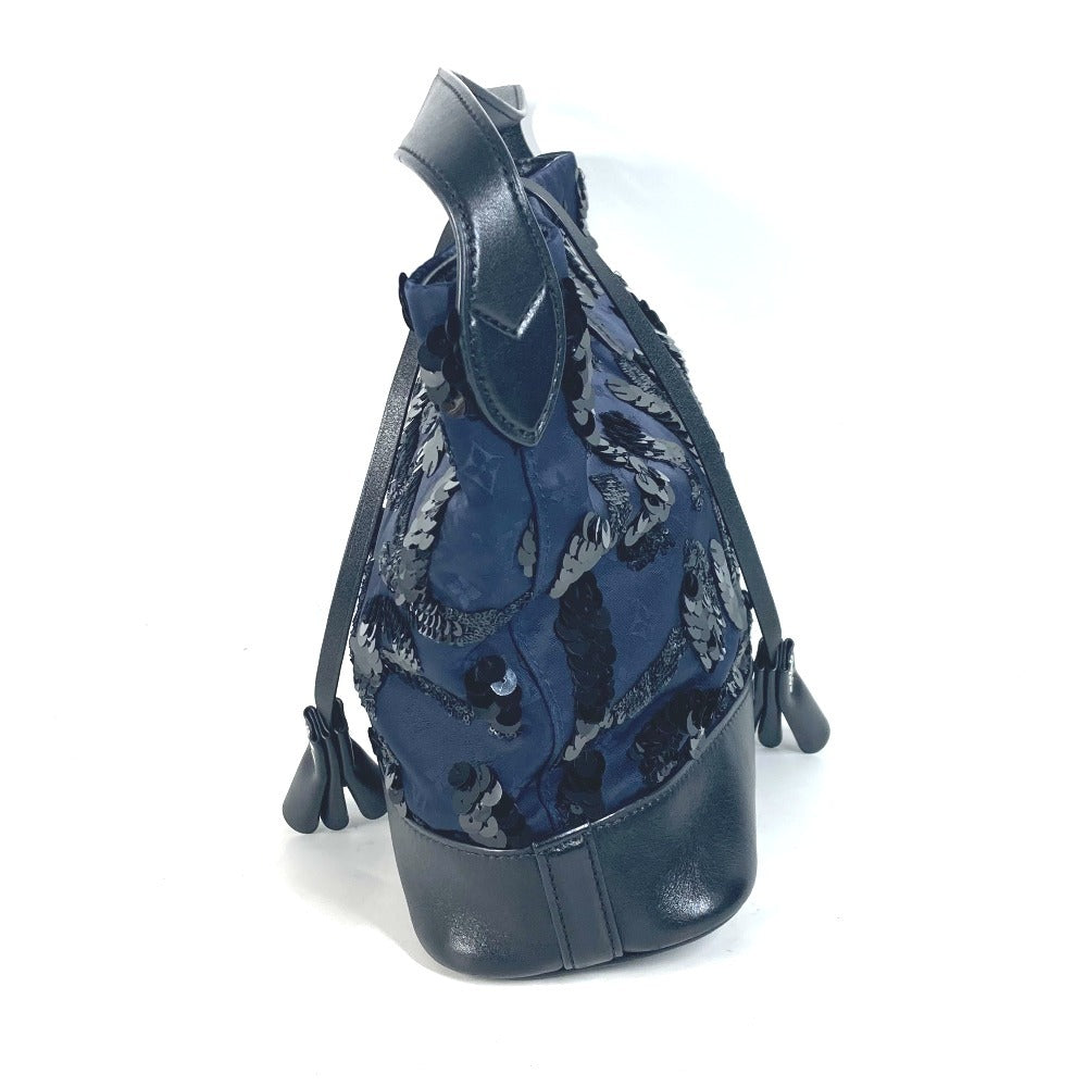 Louis Vuitton M94564 NN14 Sequins Spotlight GM Monogram Leather Satin Navy Handbag